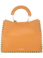 Sara Battaglia Helen O-ring Handle Tote Bag - Brown