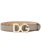 Dolce & Gabbana Logo Buckle Belt - Neutrals
