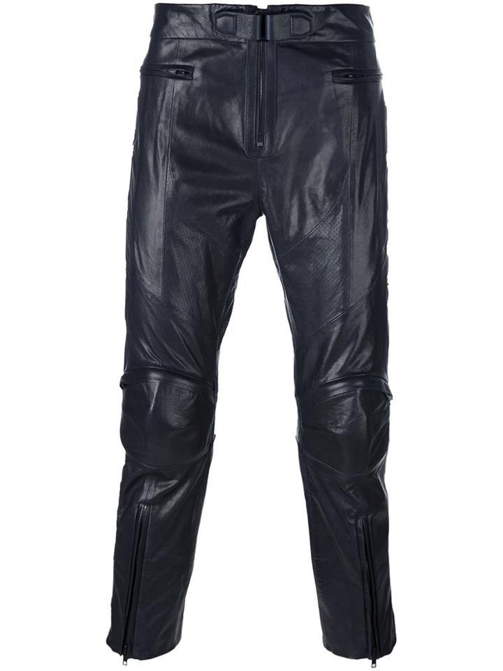 Juun.j Zipped Legs Cropped Trousers - Blue