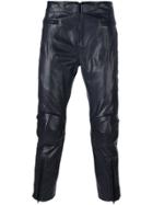 Juun.j Zipped Legs Cropped Trousers - Blue