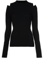 Live The Process Cold Shoulder Top, Women's, Size: Small, Black, Viscose/pbt Elite