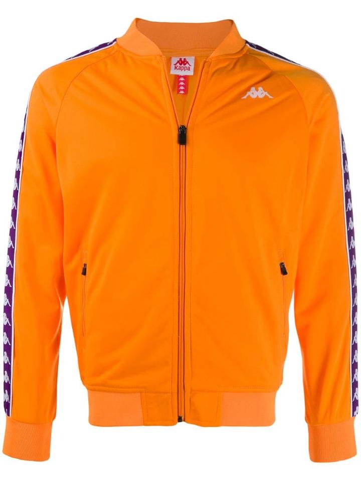 Kappa Printed Logo Bomber Jacket - Orange
