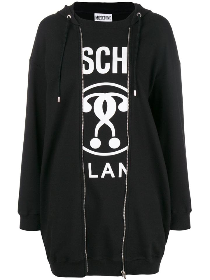Moschino Logo Jacket Effect Dress - Black