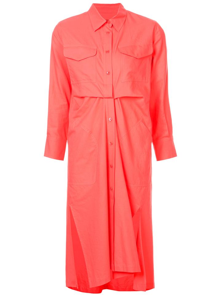 Sies Marjan Chest Pockets Shirt Dress - Pink & Purple