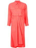 Sies Marjan Chest Pockets Shirt Dress - Pink & Purple