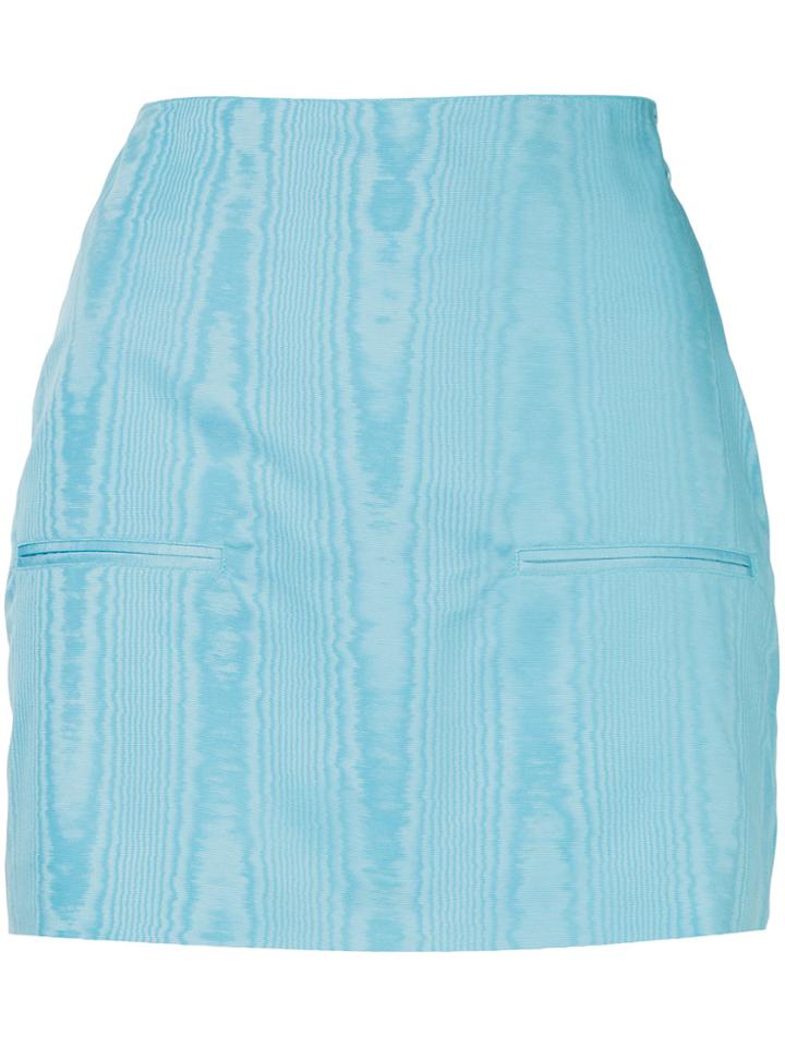 Marine Serre Moire Skirt - Blue