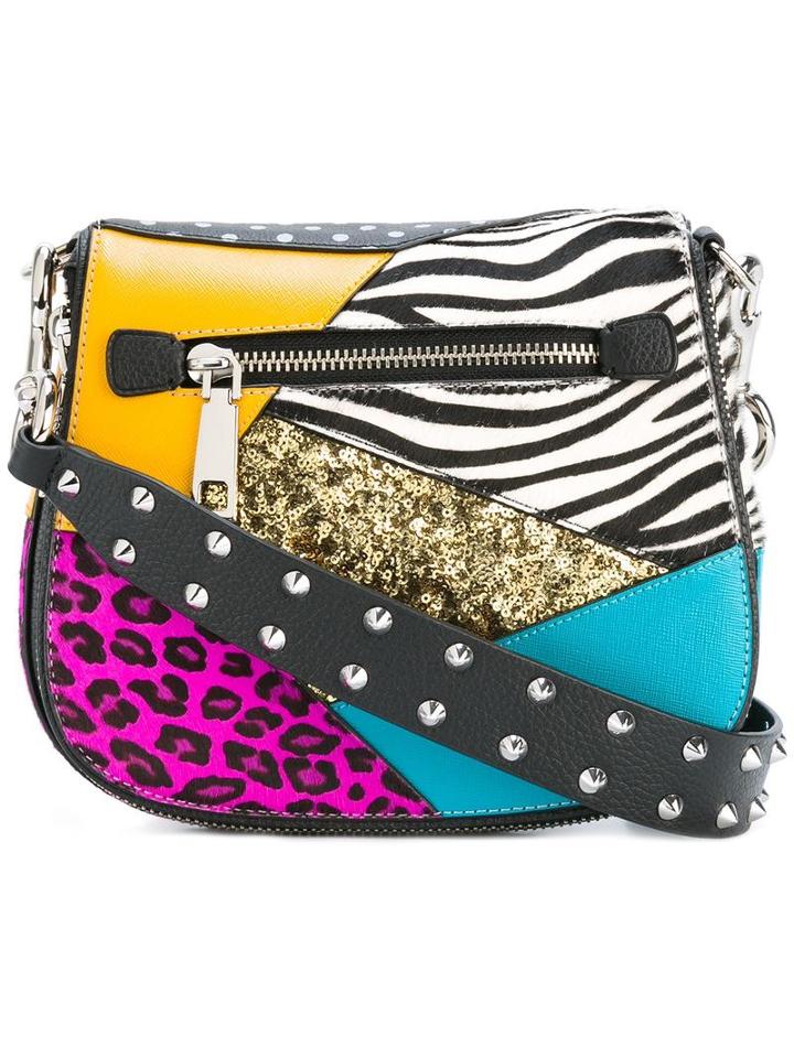 Marc Jacobs Small Nomad Punk Patchwork Satchel Bag, Black, Leather/pvc/goat Fur