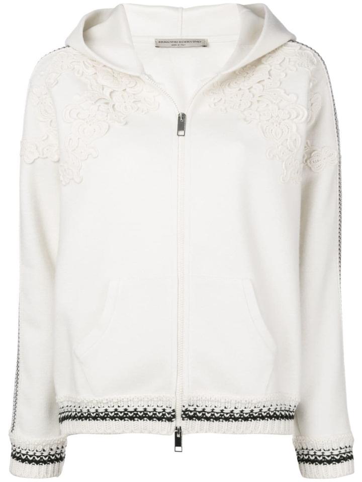 Ermanno Scervino Stripe Detail Hoodie - White