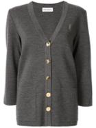 Yves Saint Laurent Pre-owned Button-embellished Cardigan - Grey