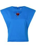 Christopher Kane Jewel Cut Out Top - Blue