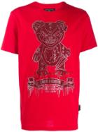 Philipp Plein Teddy Bear Platinum T-shirt - Red