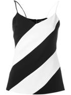 David Koma Diagonal Striped Vest - Black