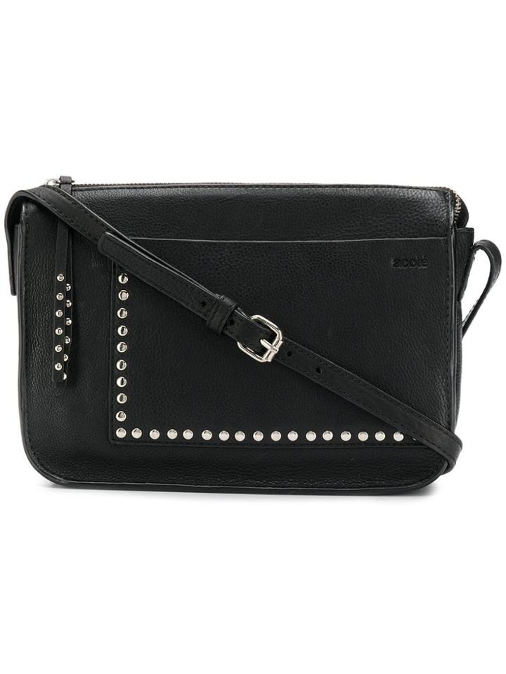 Acoté Stud Detailed Shoulder Bag - Black