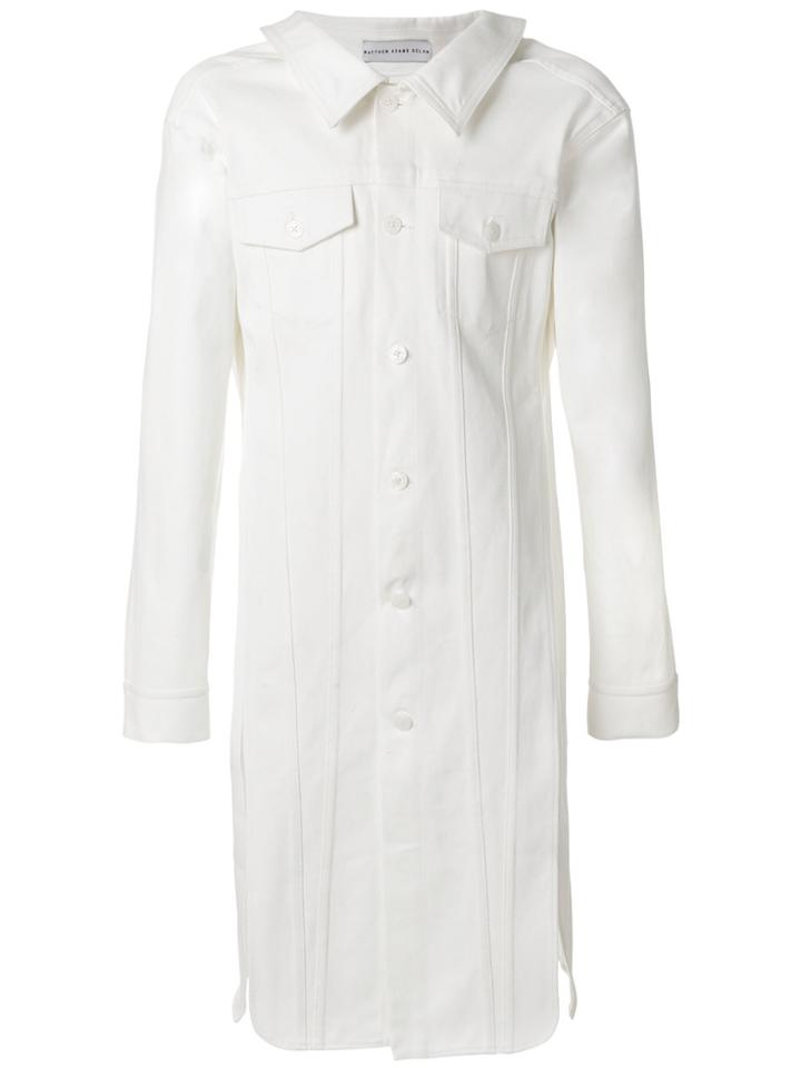Matthew Adam Dolan Oversized Denim Jacket - White