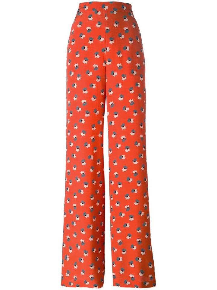 Etro Printed Track Pants, Women's, Size: 48, Yellow/orange, Silk