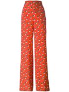 Etro Printed Track Pants, Women's, Size: 48, Yellow/orange, Silk
