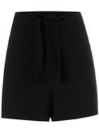 Proenza Schouler Drawstring Shorts, Women's, Size: 4, Black, Cotton/viscose/spandex/elastane/silk