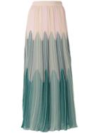 M Missoni Ombré-effect Knitted Maxi Skirt - Green