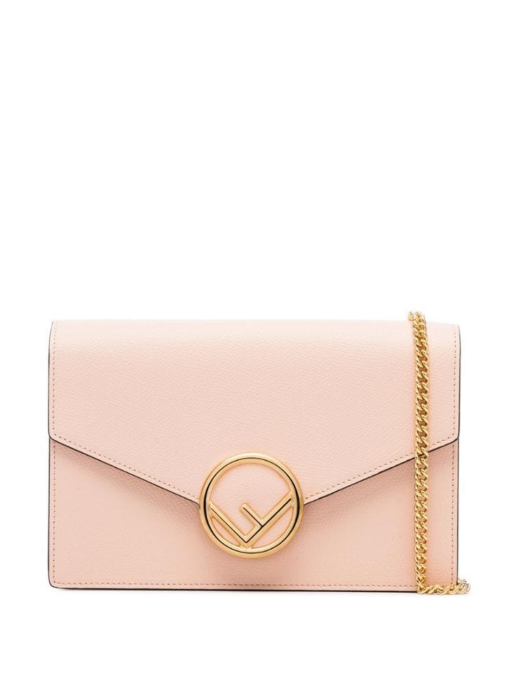 Fendi F Motif Envelope Shoulder Bag - Pink
