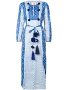 Figue Ravenna Printed Long Dress - Blue