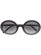 Bottega Veneta Eyewear Round Sunglasses - Black