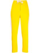 Pt01 Striped Cropped Trousers - Yellow