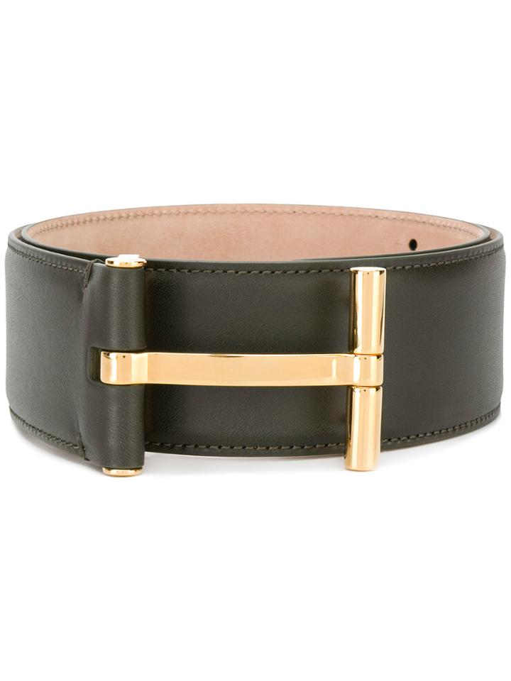 Tom Ford T Buckle Belt - Green