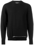 Dsquared2 Zip Bottom Knitted Jumper, Men's, Size: Xl, Black, Virgin Wool