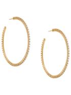 Gcds Crystal Embellished Hoop Earrings - Gold