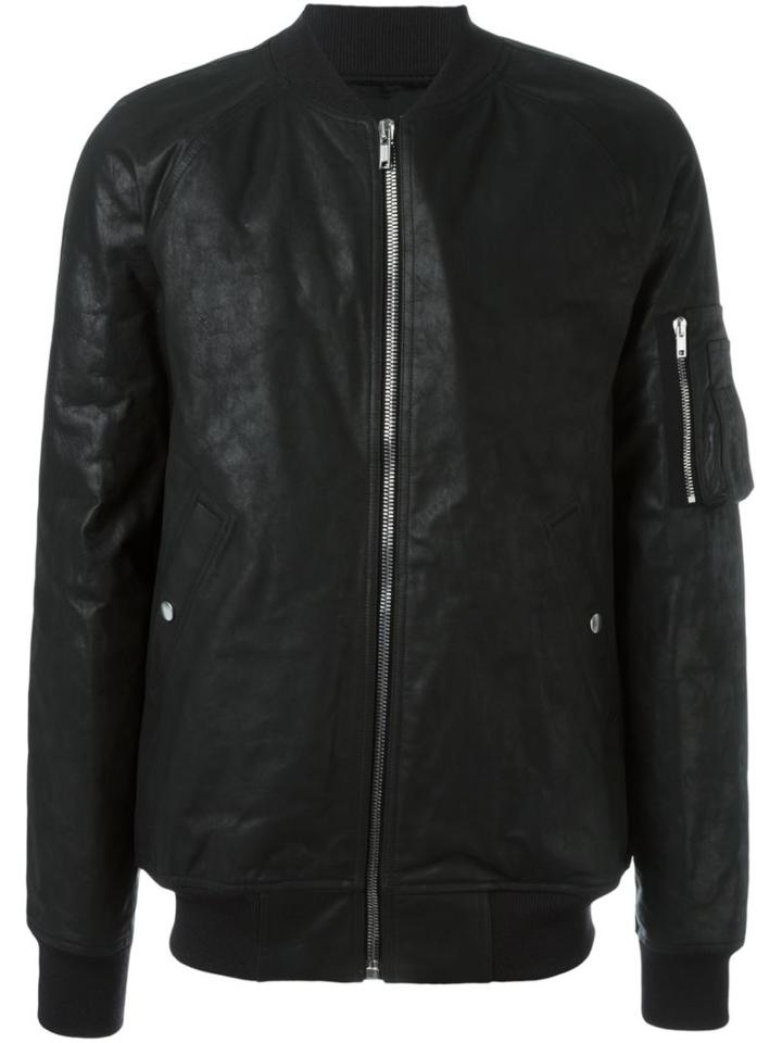 Rick Owens Padded Leather Bomber Jacket