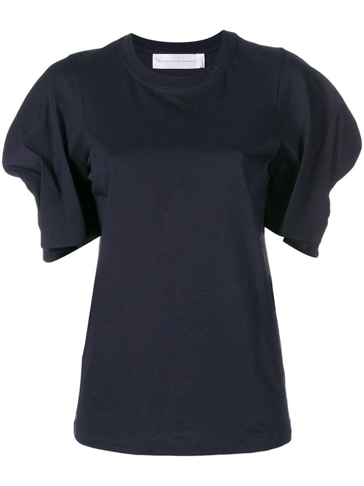 Victoria Victoria Beckham Pleated Sleeves Blouse - Blue