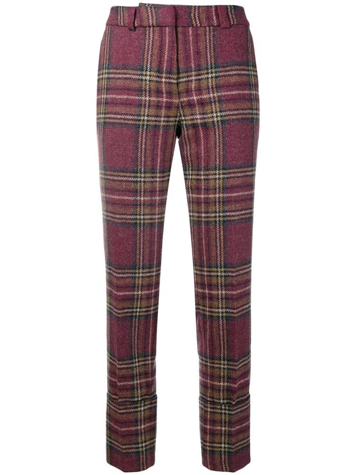 Maison Père Checkered Trousers - Pink & Purple