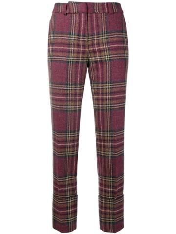 Maison Père Checkered Trousers - Pink & Purple