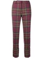 Maison Père Checkered Trousers - Pink & Purple