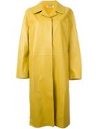 Jil Sander Long Coat, Women's, Size: 36, Yellow/orange, Lamb Skin