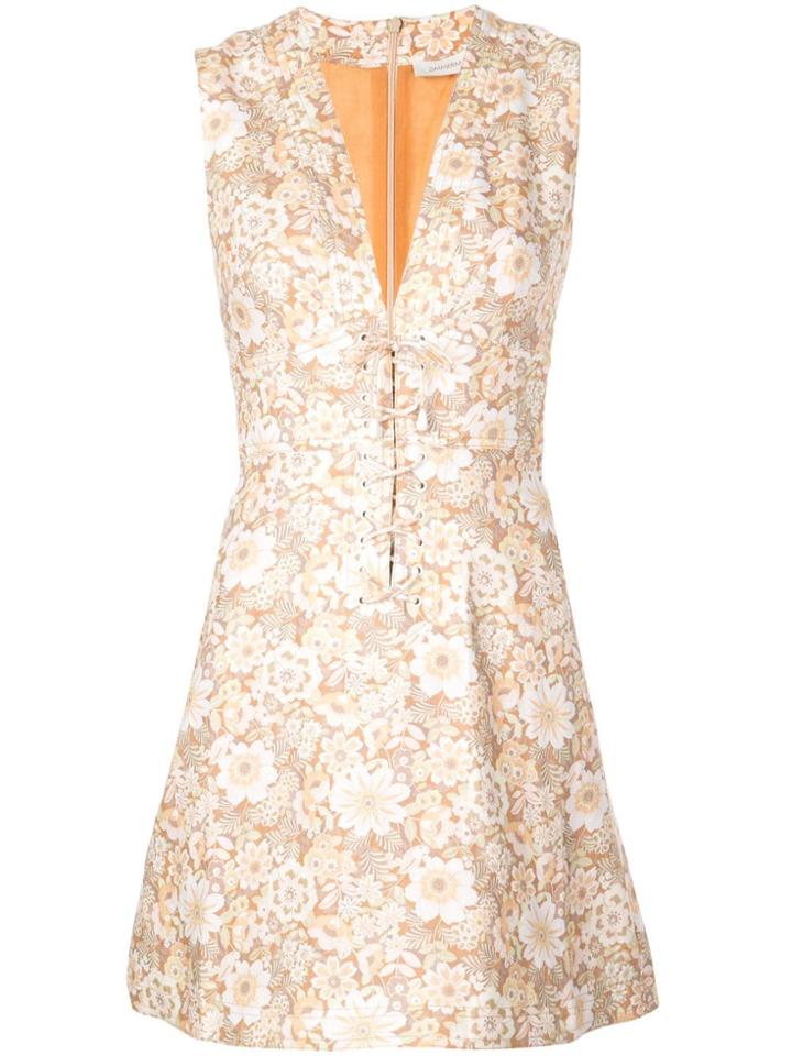 Zimmermann Zippy Short Dress - Brown