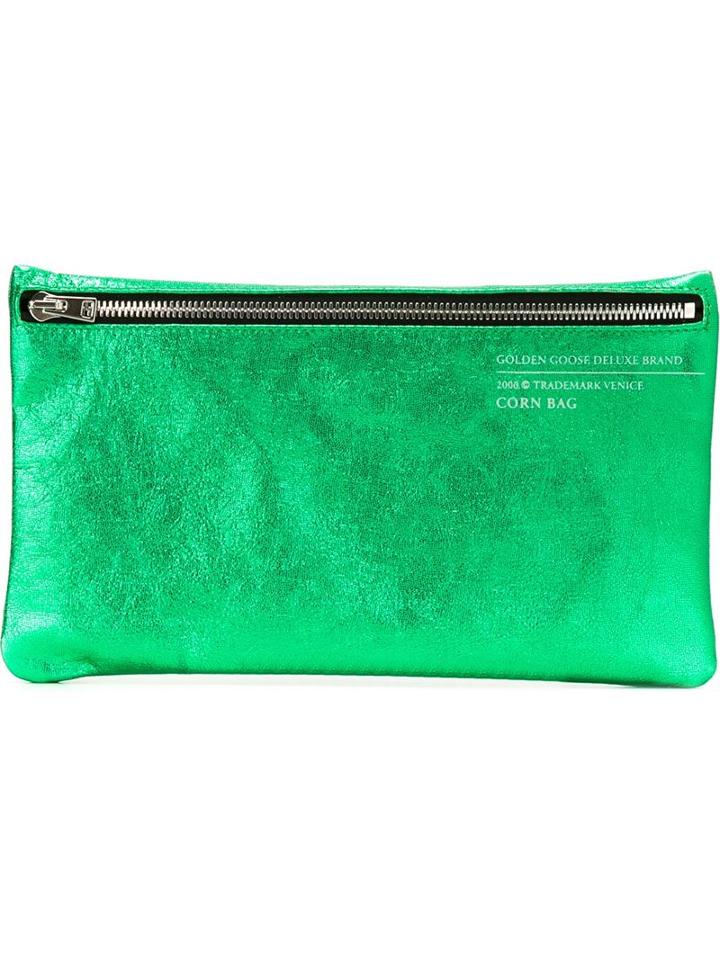 Golden Goose Deluxe Brand Corn Clutch, Women's, Green, Leather