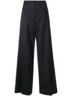 Esteban Cortazar Low Waist Straight Trousers - Black