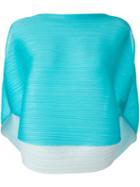 Pleats Please By Issey Miyake Pleated Slash Neck Top
