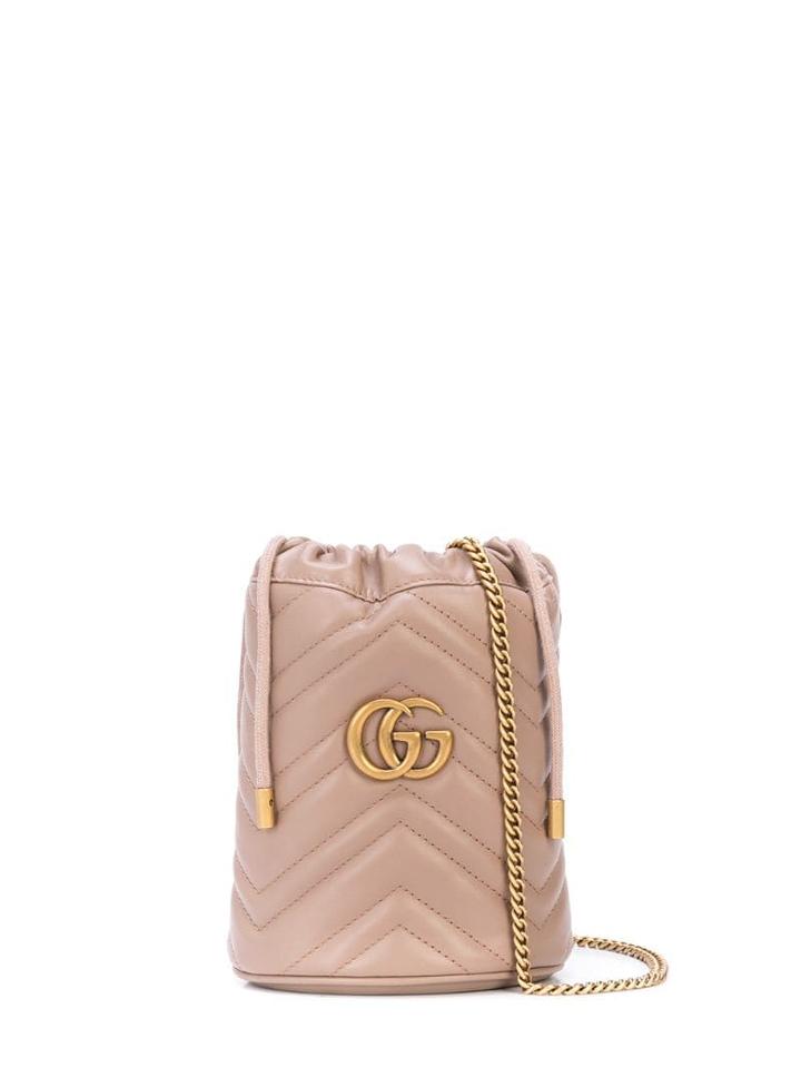Gucci Gg Marmont Mini Bucket Bag - Neutrals