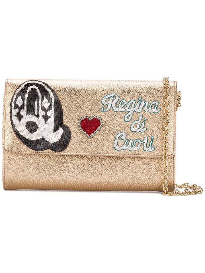 Dolce & Gabbana Queen Of Hearts Shoulder Bag - Metallic