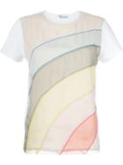 Red Valentino Tulle Rainbow T-shirt, Women's, Size: L, White, Cotton/silk