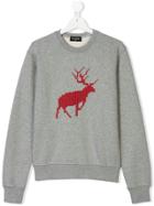 Dsquared2 Kids Teen Embroidered Reindeer Sweatshirt - Grey