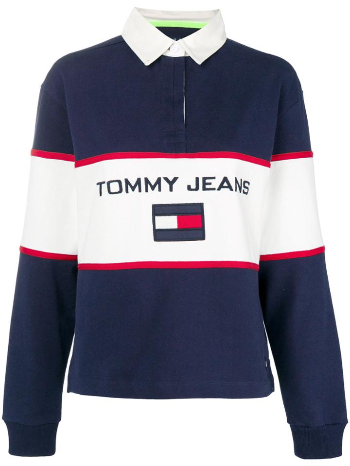 Tommy Jeans Polo-style Logo Sweatshirt - Blue