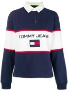 Tommy Jeans Polo-style Logo Sweatshirt - Blue