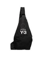 Y-3 Black Logo Print Cross-body Backpack
