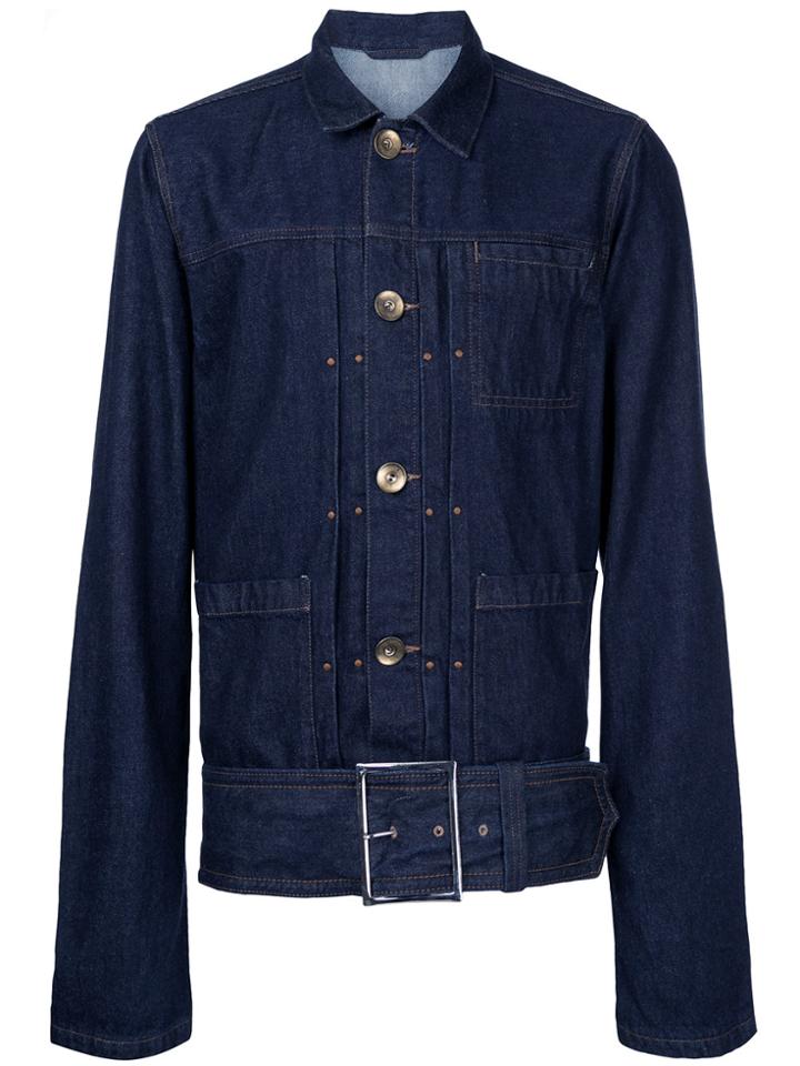 Maison Mihara Yasuhiro Belted Denim Jacket - Blue