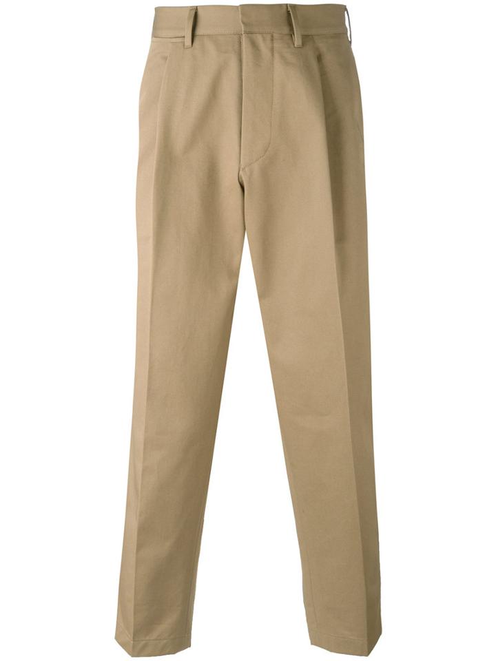 The Gigi Loose-fit Chino Trousers, Men's, Size: 46, Nude/neutrals, Cotton