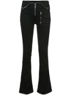 Rta Zipped Foldover Waistband Trousers - Black