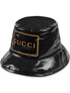 Gucci Fedora With Gucci Frame Print - Black